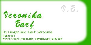 veronika barf business card